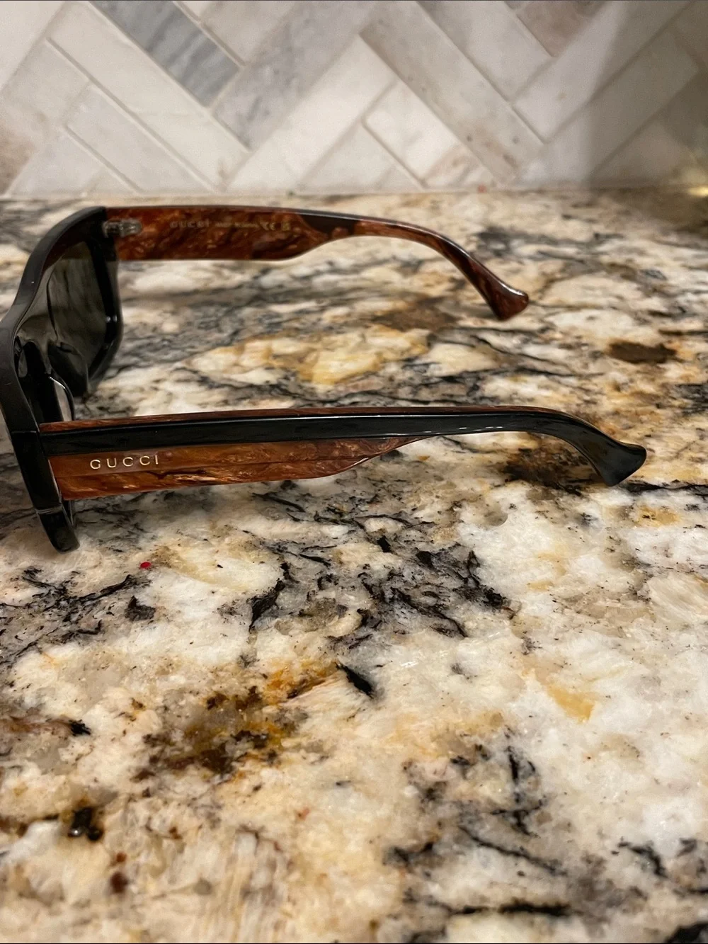 Gucci Black and Tortoiseshell Sunglasses